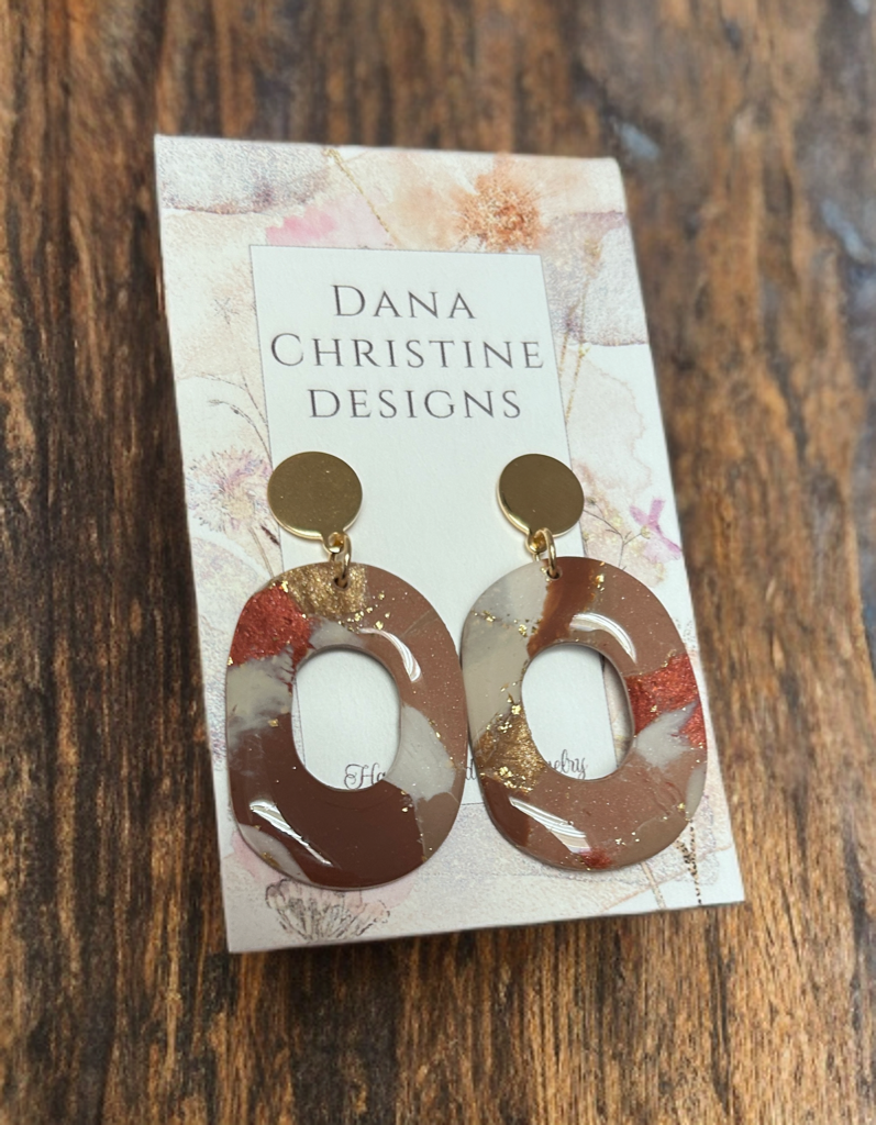 Brown and Gold Ovals