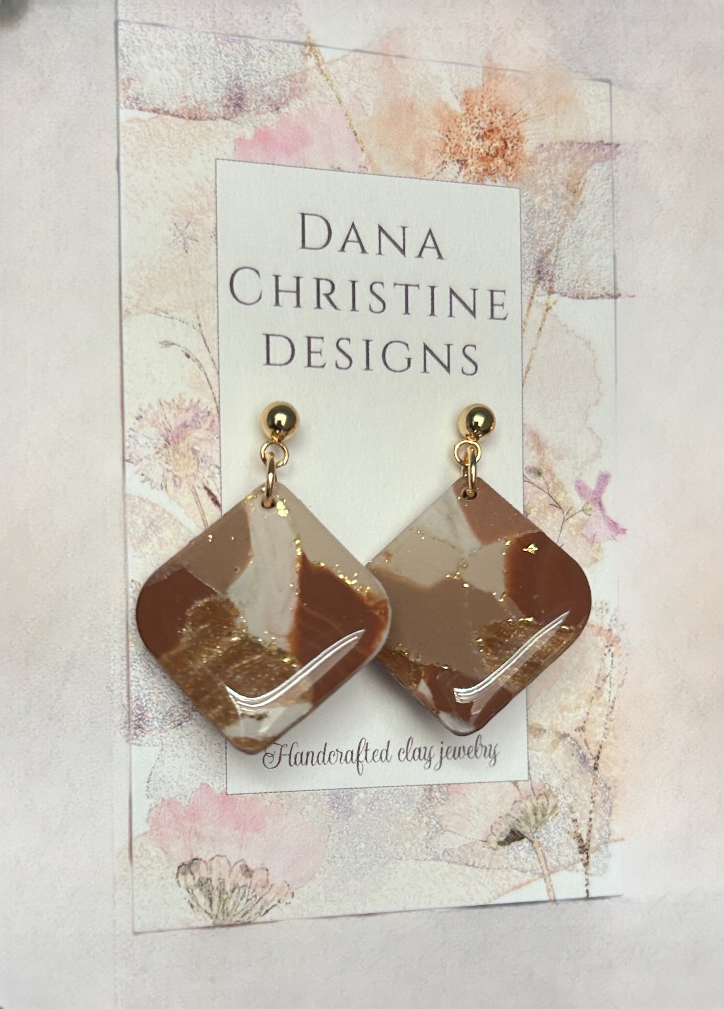 Brown and Gold Rounded Squares v.1