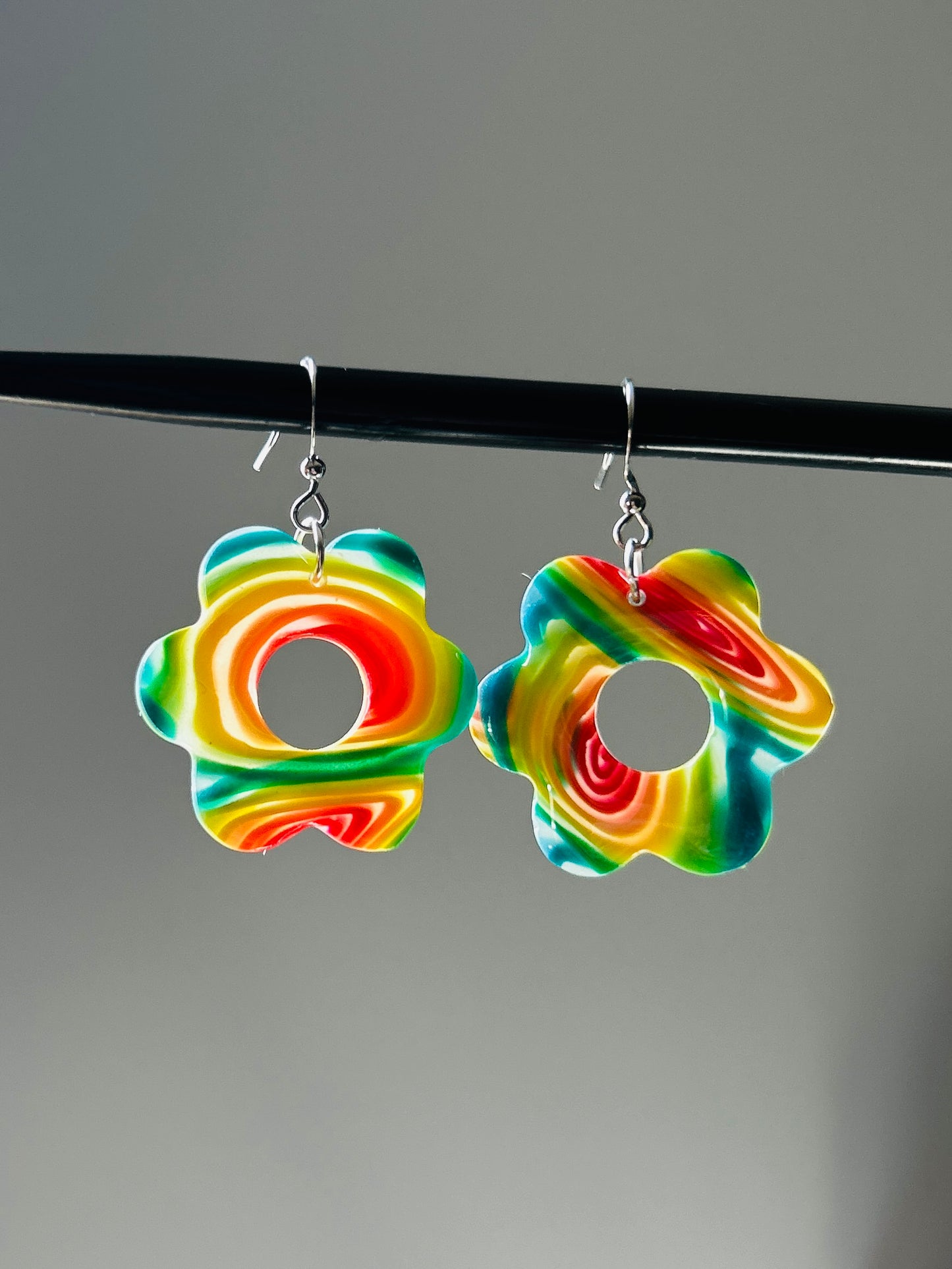Large Flower Rainbow Dangles