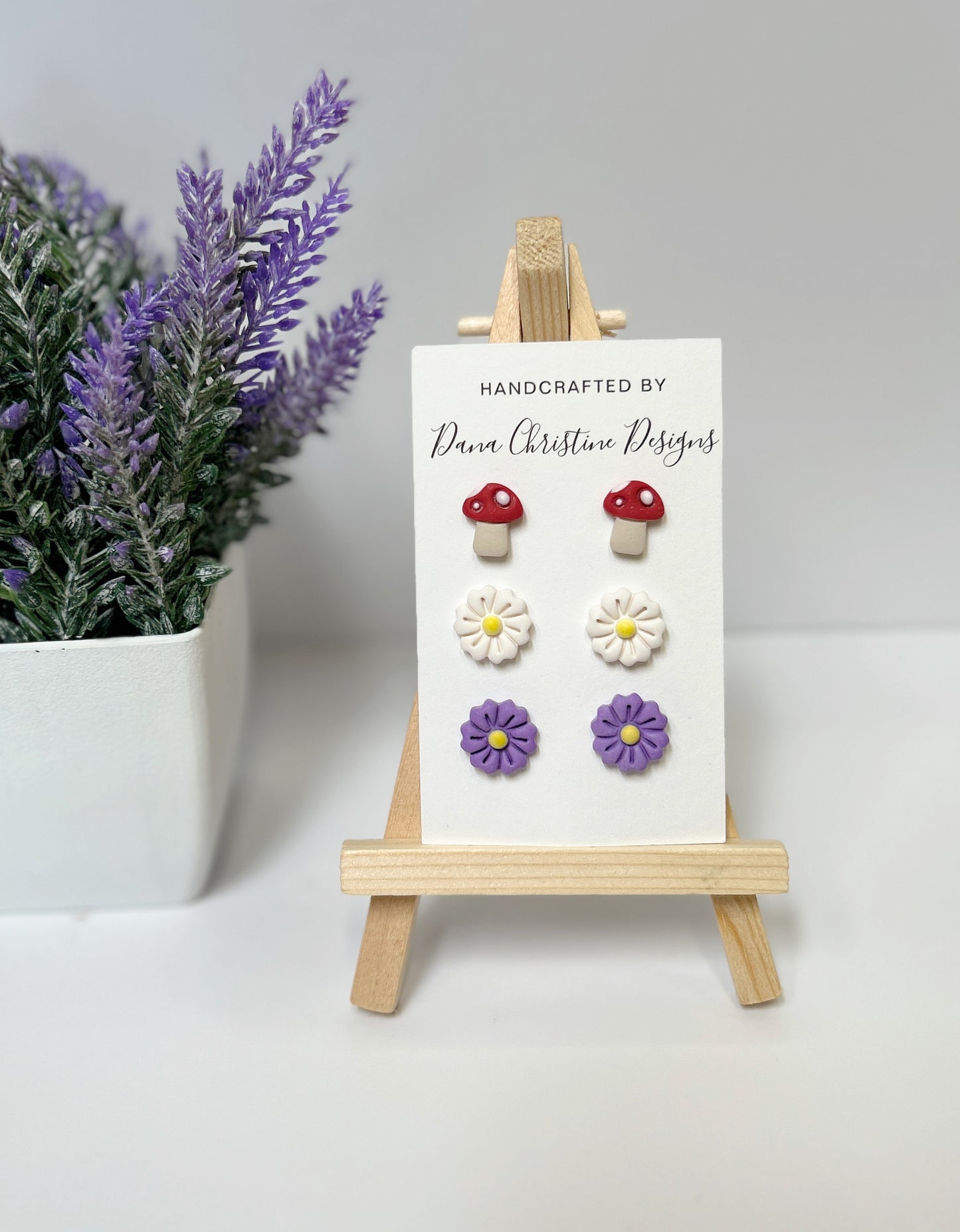 Mushrooms & Flowers Stud Pack