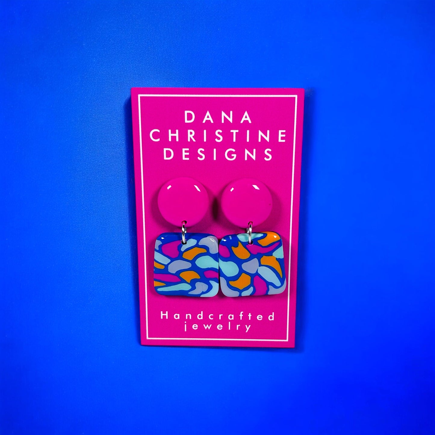 Pink Circles with Colorful Squares