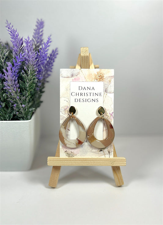 Brown and Gold Hoops