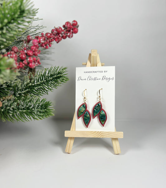 Emerald Teardrops with Red