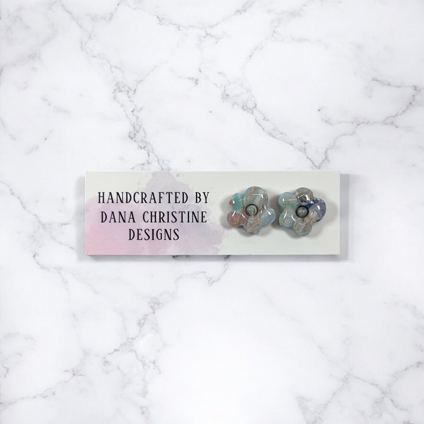 Gemstone Ocean Flower Studs