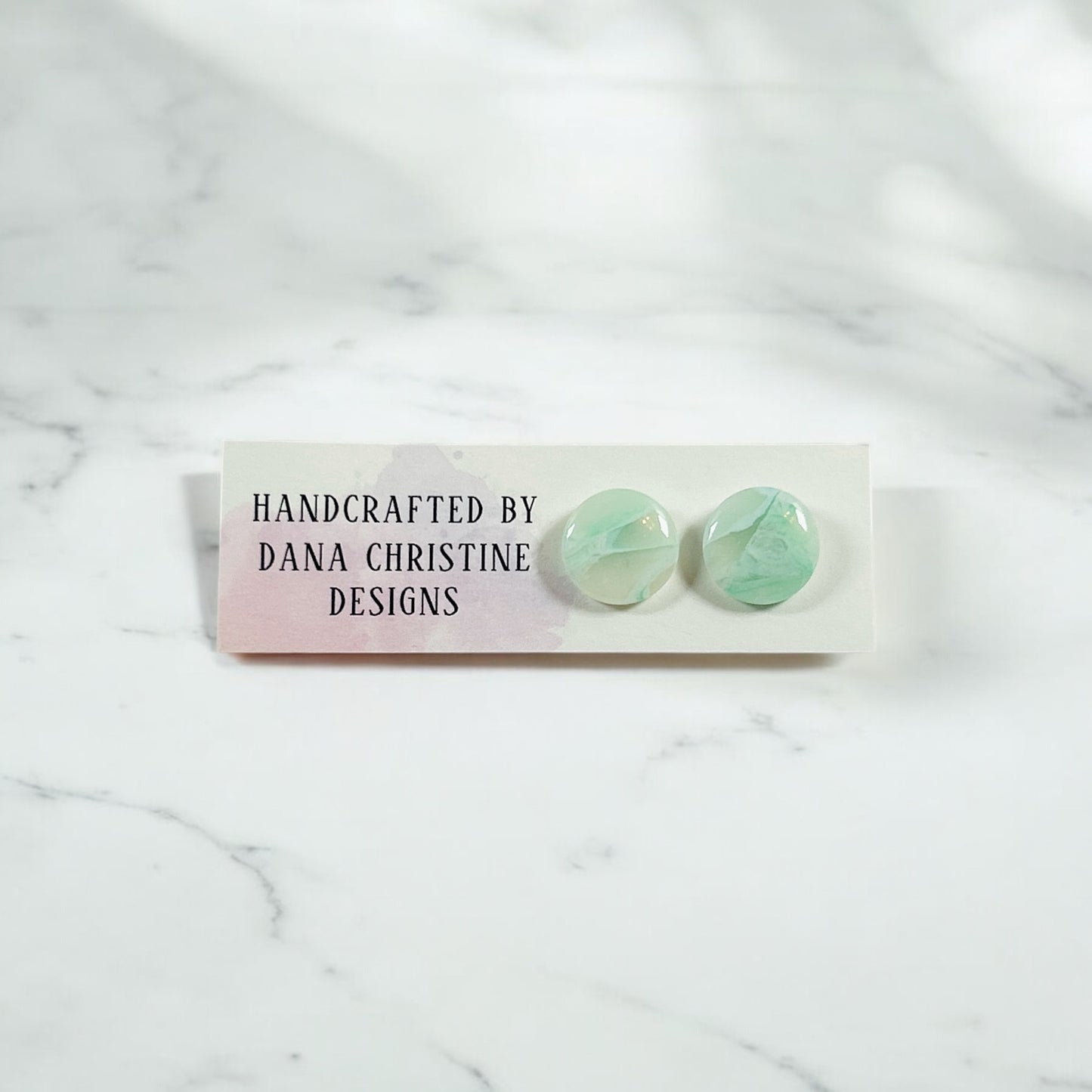 Mint Circle Studs