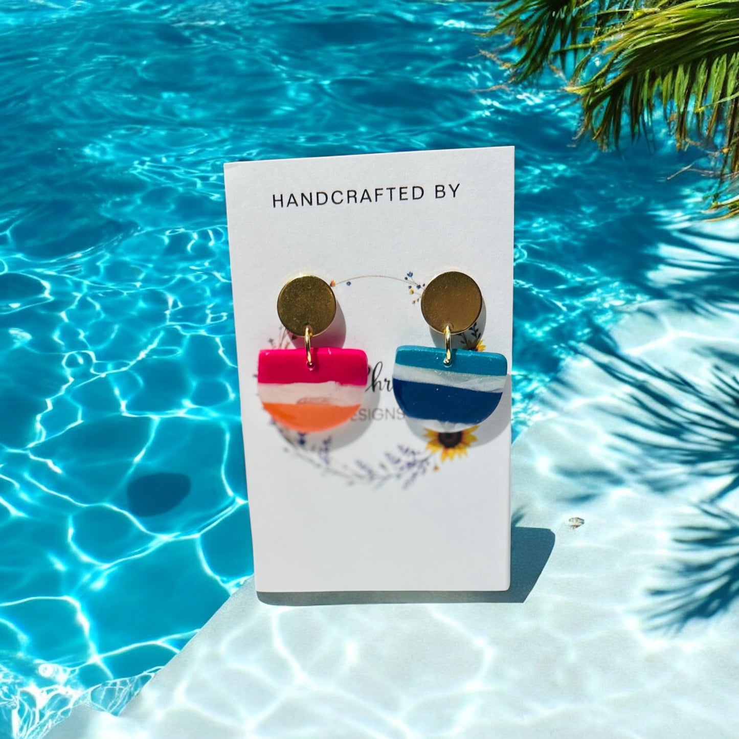 Pool Party Halfmoon Dangles