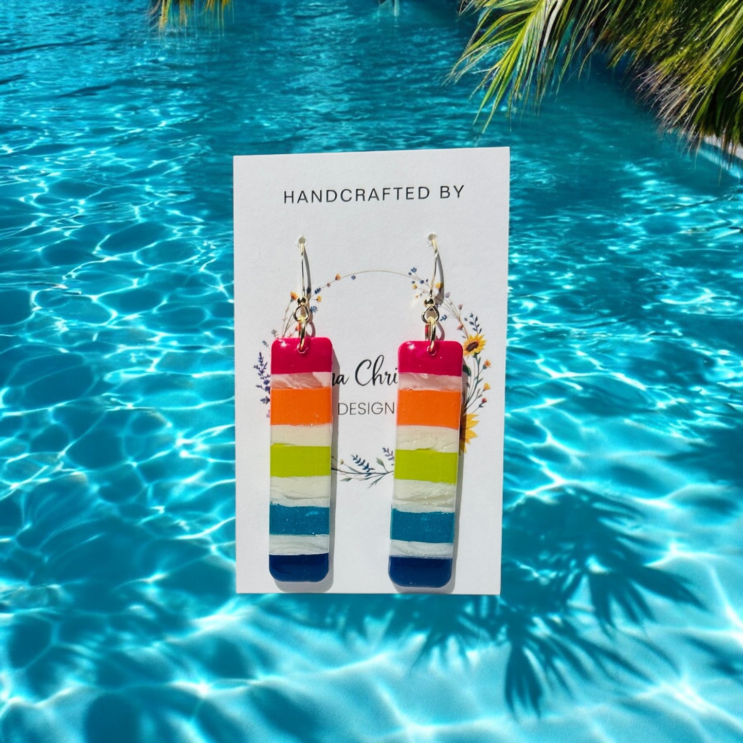Pool Party Long Rectangle Dangles