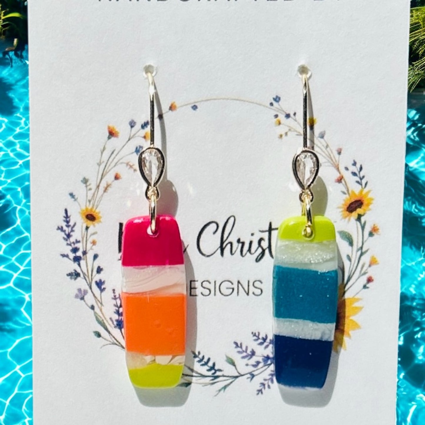 Pool Party Small Rectangle Dangles