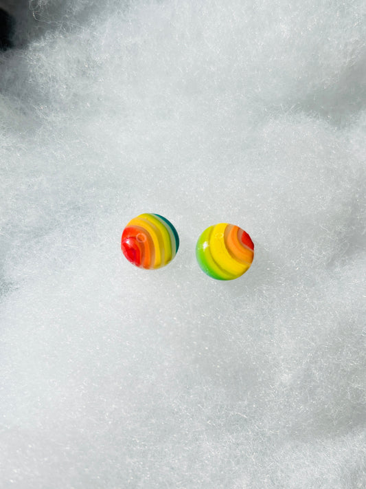 Rainbow Circle Studs v.1
