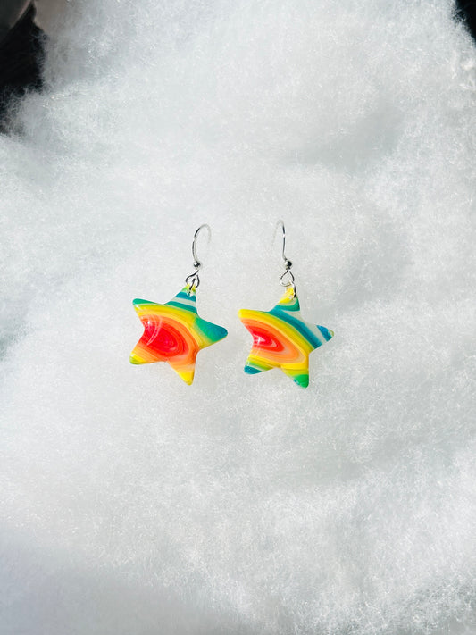 Rainbow Star Dangles