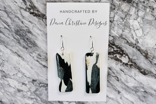 Black, White, and Graphite Rectangle Drops