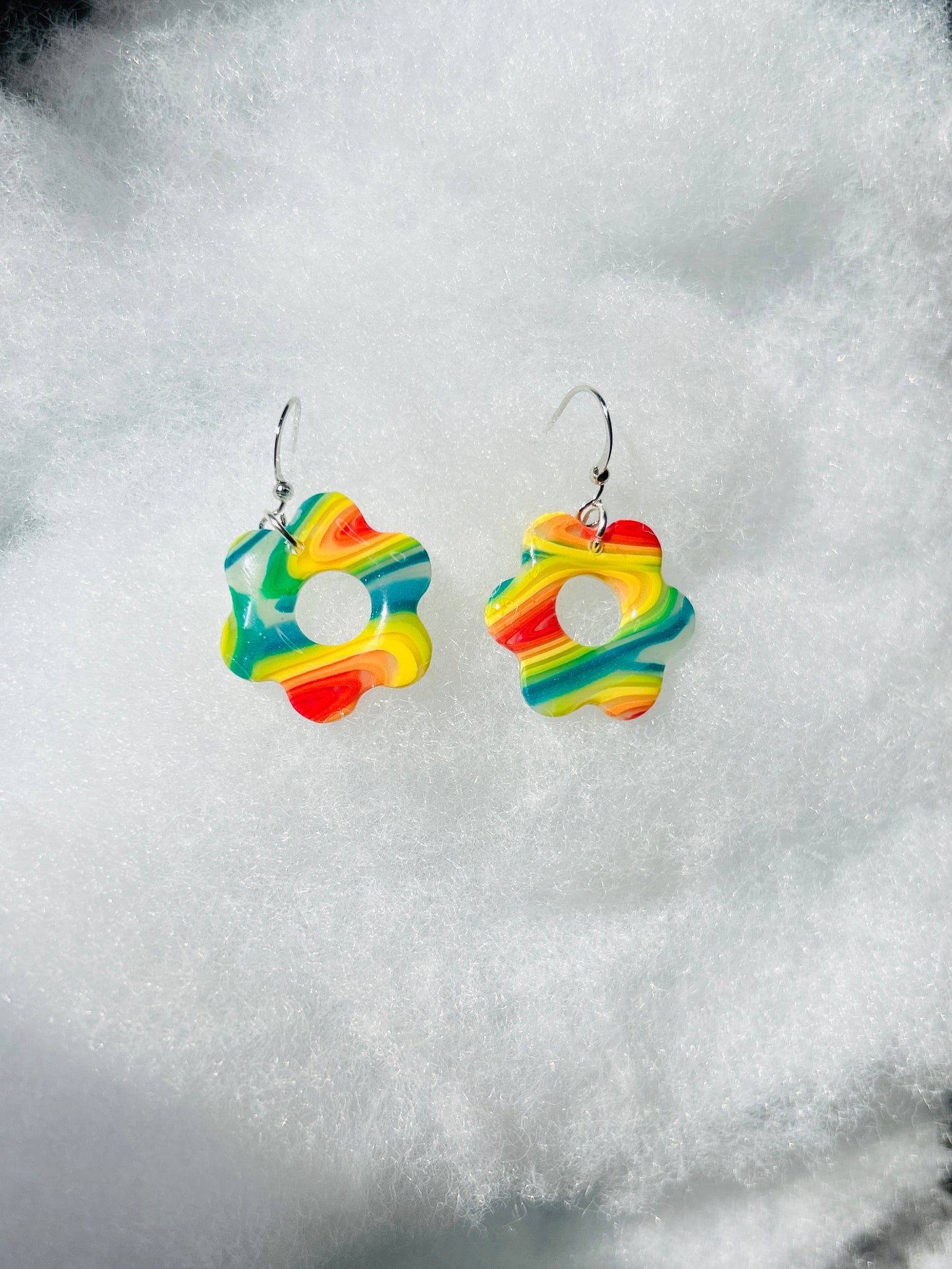 Small Flower Rainbow Dangles